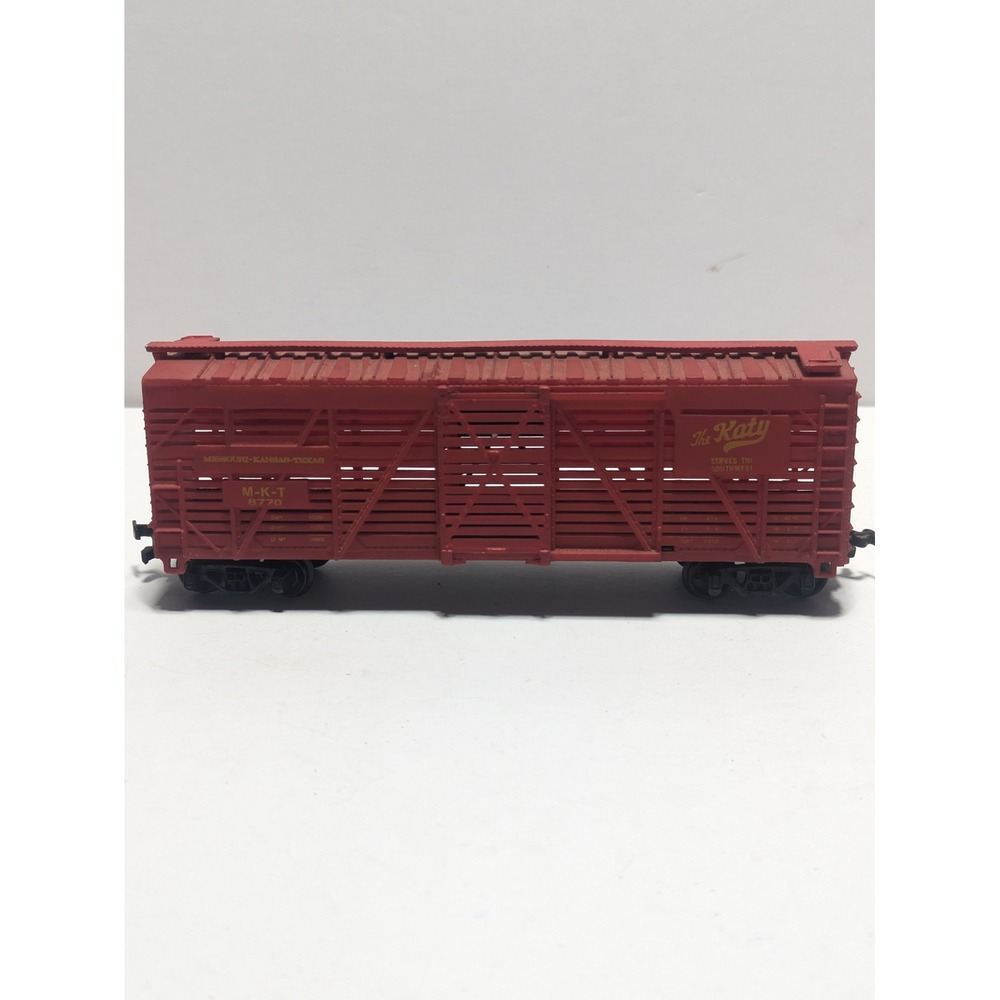 Lionel Vintage HO Scale M-K-T 8770 The Katy Stock Car Red Train Car